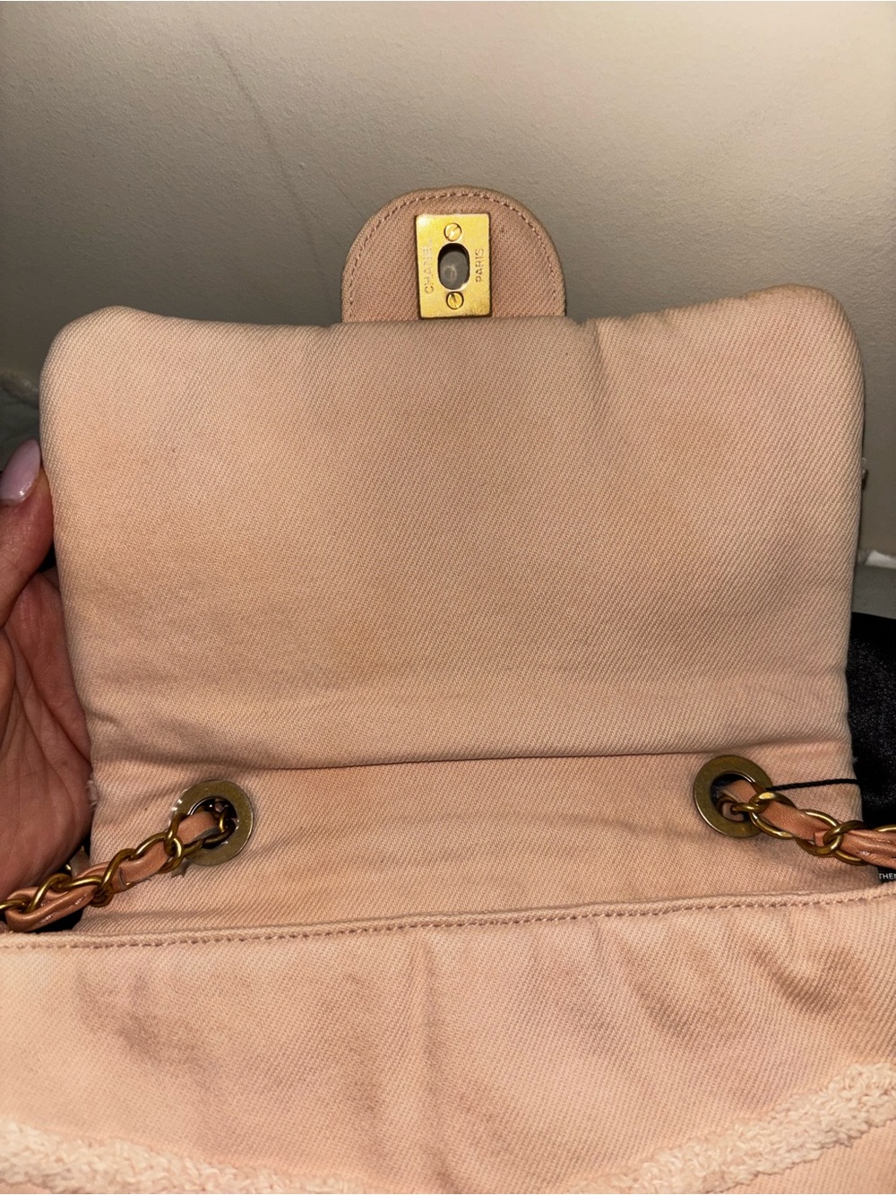 CHANEL COCO Blush Quilted Canvas Crossbody Denim - Picture 9 of 16